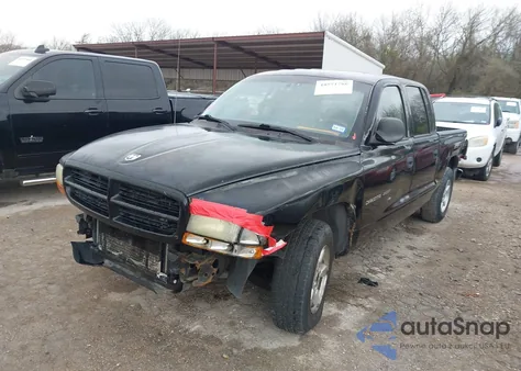 2002 Dodge Dakota Sport из США, поврежденный, VIN 1B7HL38X72S719556